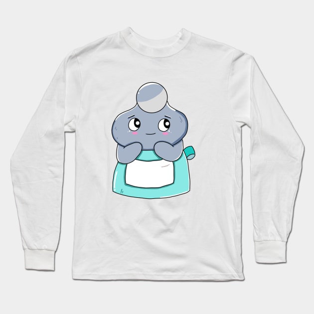 Light Blue Pebble Long Sleeve T-Shirt by garciajey